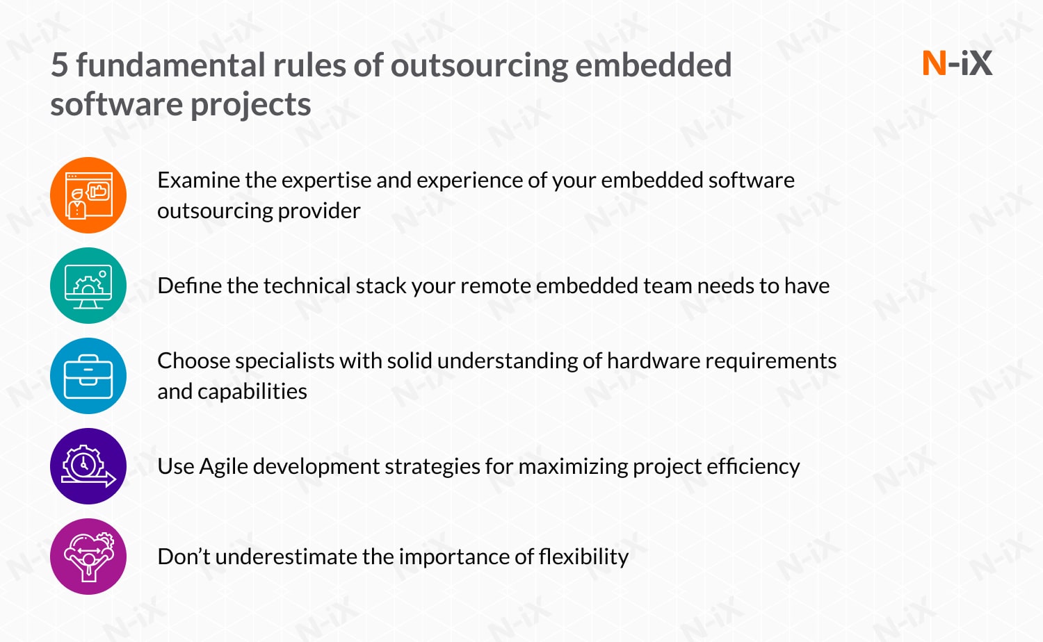 embedded software development outsourcing: key rules
