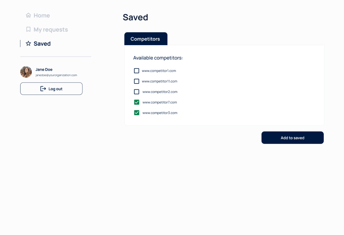 Fast and easy access to commonly scraped competitors