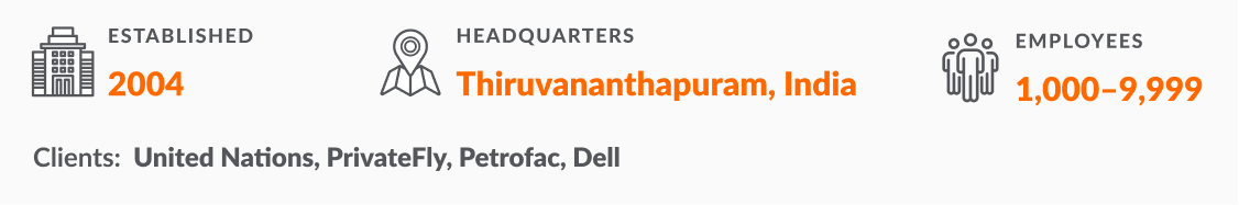 QBurst: year of foundation, headquarters, talent number, key clients